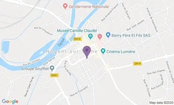 Localisation LCL Agence de Nogent sur Seine