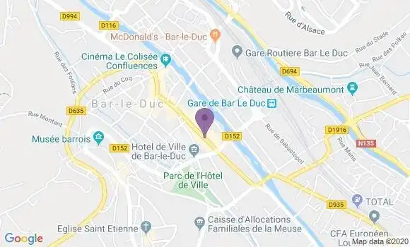 Localisation LCL Agence de Bar le Duc