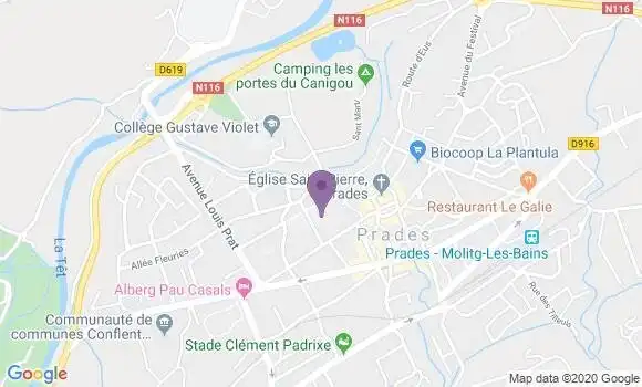 Localisation LCL Agence de Prades