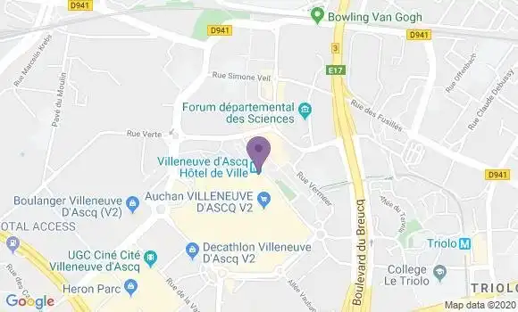 Localisation LCL Agence de Villeneuve d