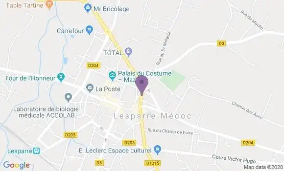 Localisation LCL Agence de Lesparre Médoc
