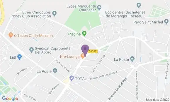 Localisation LCL Agence de Chilly Mazarin