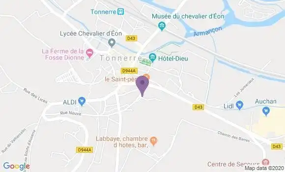 Localisation LCL Agence de Tonnerre