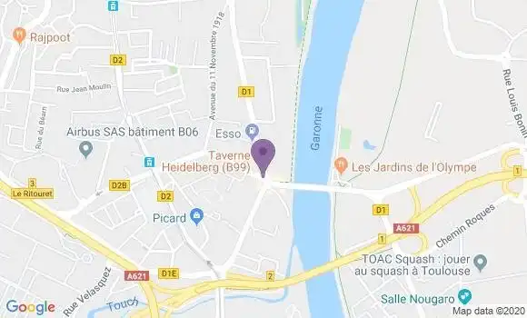Localisation LCL Agence de Blagnac