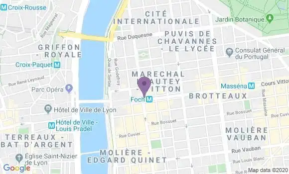 Localisation LCL Agence de Lyon Lyautey