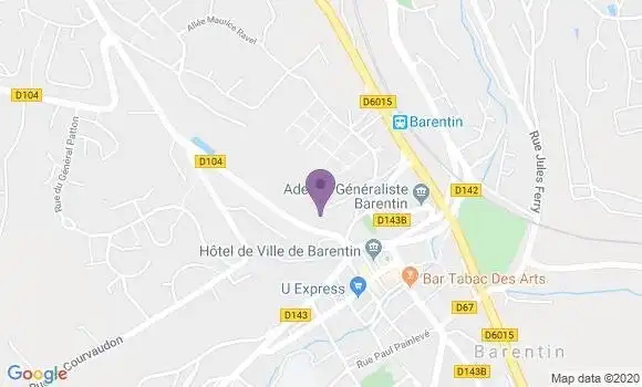 Localisation LCL Agence de Barentin