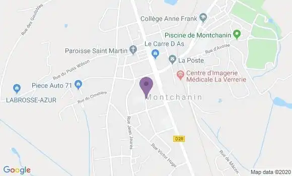 Localisation LCL Agence de Montchanin