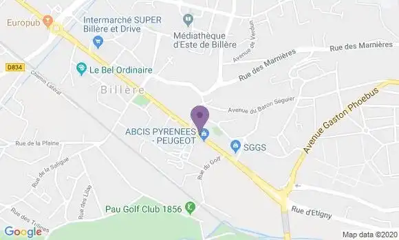 Localisation LCL Agence de Billère