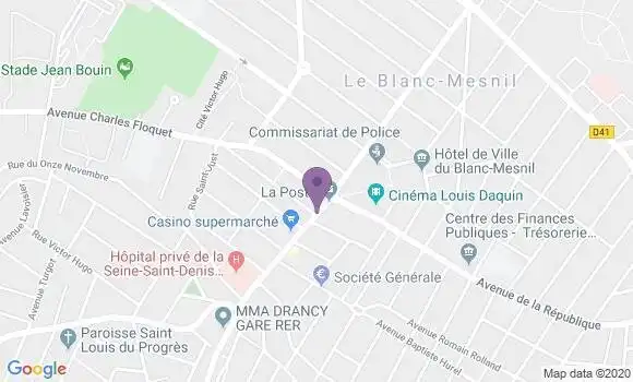 Localisation LCL Agence de Le Blanc Mesnil