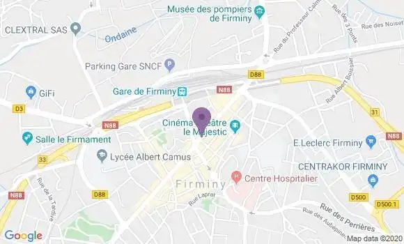 Localisation LCL Agence de Firminy