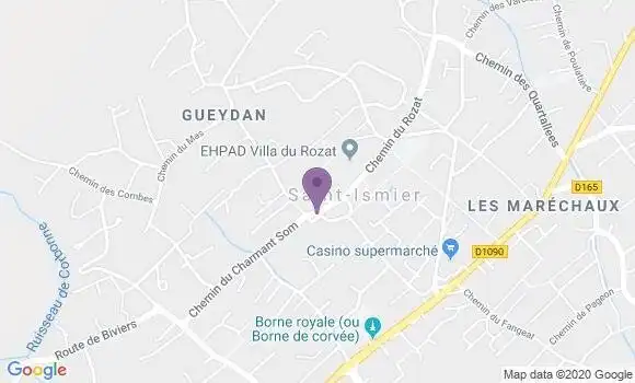 Localisation LCL Agence de Saint Ismier