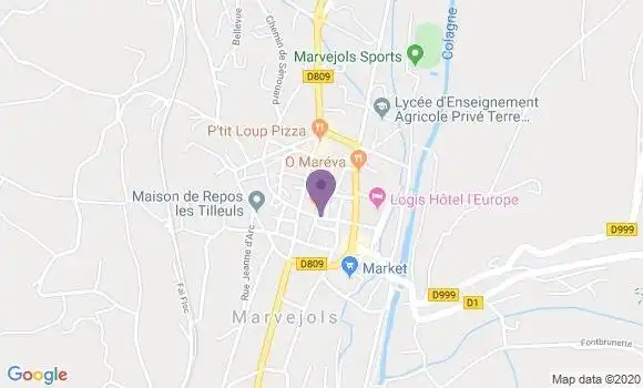 Localisation LCL Agence de Marvejols