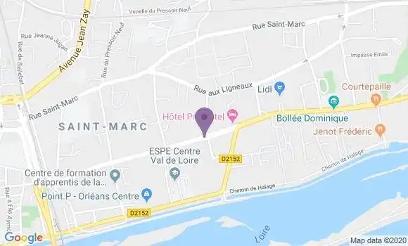 Localisation LCL Agence de Saint Jean de Braye