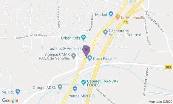 Localisation LCL Agence de Venelles