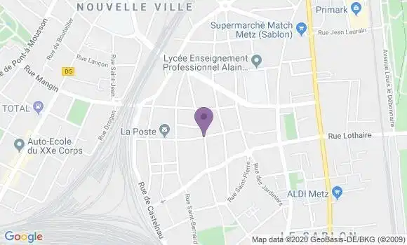 Localisation LCL Agence de Metz Saint Livier