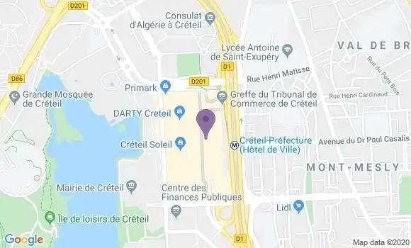 Localisation LCL Agence de Créteil Ccr