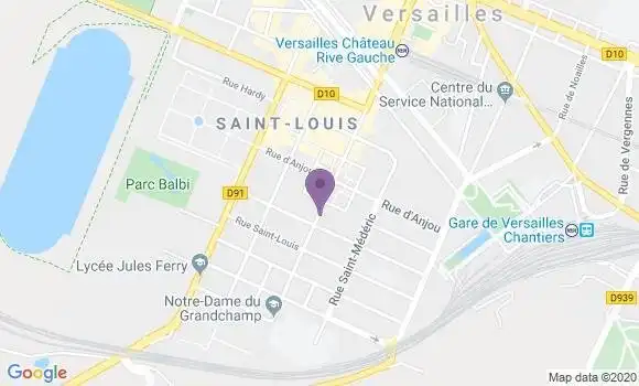 Localisation LCL Agence de Versailles Saint Louis