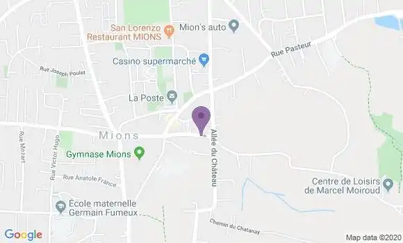 Localisation LCL Agence de Mions
