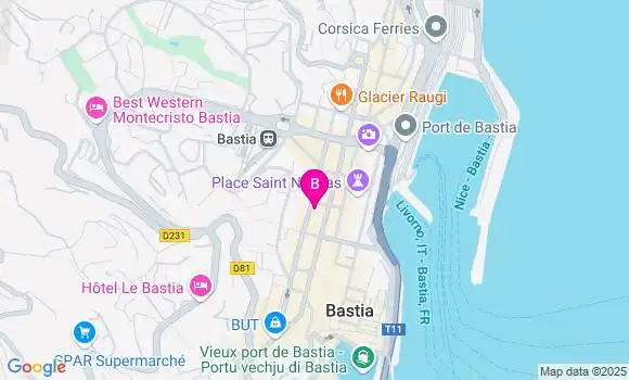 Localisation LCL Agence de Bastia
