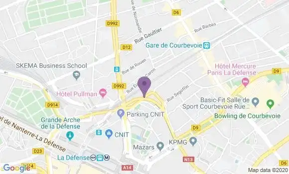 Localisation LCL Agence de Courbevoie Gennevilliers