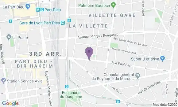 Localisation LCL Agence de Lyon Paul Bert