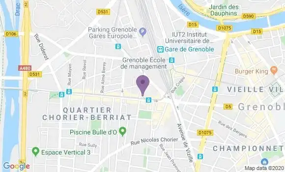 Localisation LCL Agence de Grenoble Cours Berriat