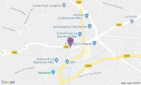 Localisation LCL Agence de La Seyne sur Mer Cap d
