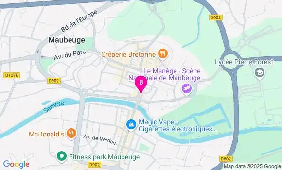 Localisation LCL Agence de Maubeuge