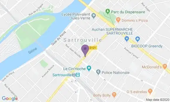Localisation LCL Agence de Sartrouville