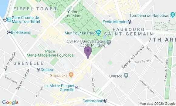 Localisation LCL Agence de Paris Suffren