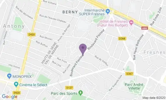 Localisation LCL Agence de Fresnes