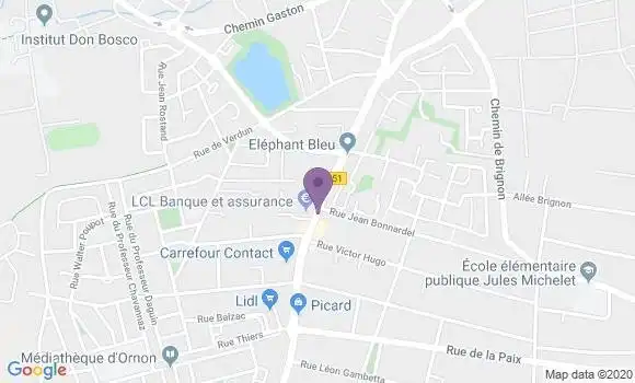 Localisation LCL Agence de Villenave d