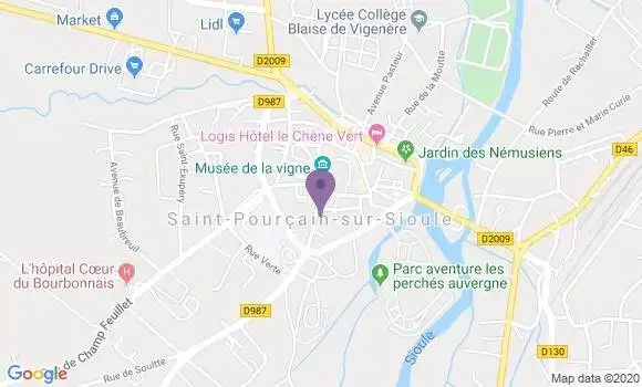 Localisation LCL Agence de Saint Pourçain sur Sioule