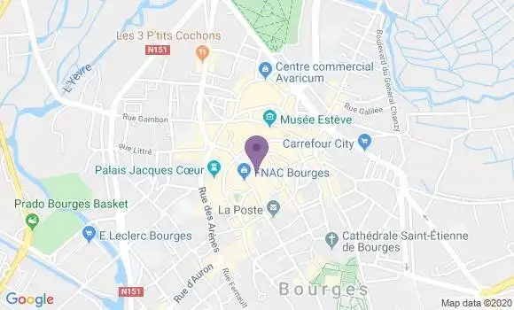 Localisation LCL Agence de Bourges