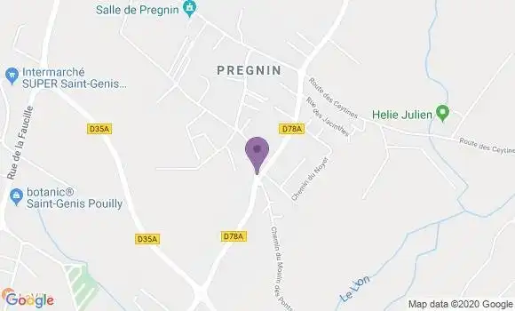 Localisation LCL Agence de Saint Genis Pouilly