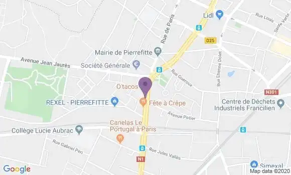 Localisation LCL Agence de Pierrefitte sur Seine Hôtel de Ville