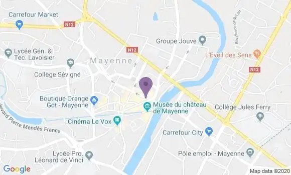 Localisation LCL Agence de Mayenne
