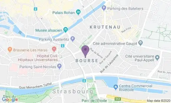 Localisation LCL Agence de Strasbourg Austerlitz