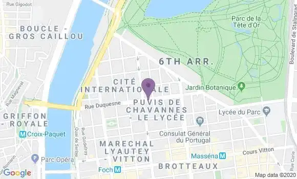 Localisation LCL Agence de Lyon Duquesne