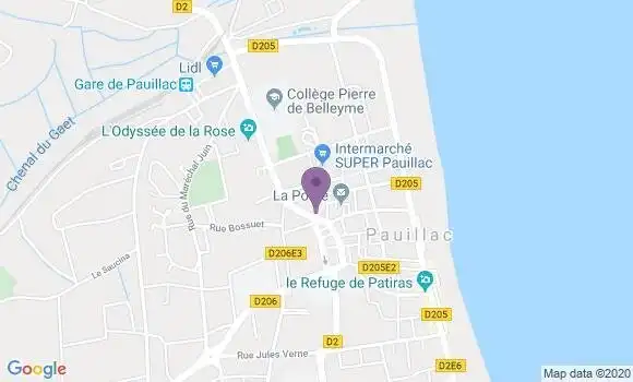 Localisation LCL Agence de Pauillac