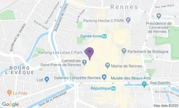 Localisation LCL Agence de Rennes Monnaie