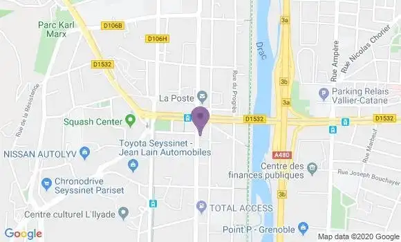 Localisation LCL Agence de Seyssinet Pariset