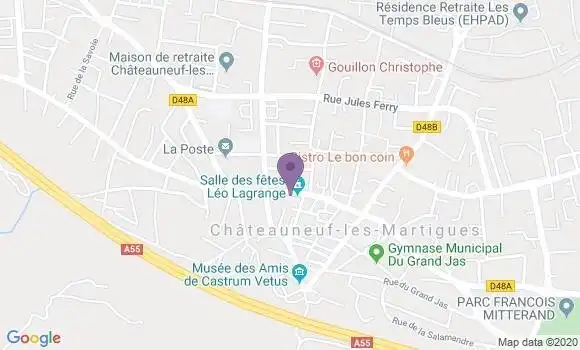 Localisation LCL Agence de Châteauneuf les Martigues