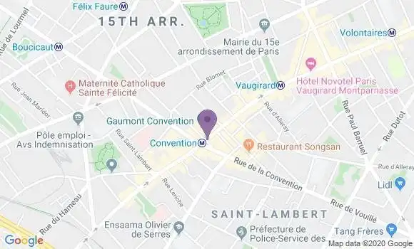 Localisation LCL Agence de Paris Vaugirard