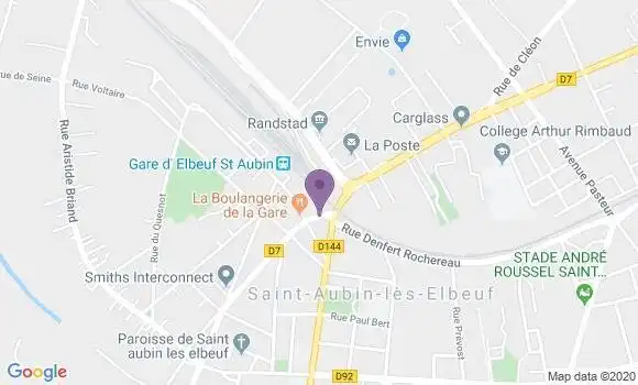 Localisation LCL Agence de Saint Aubin lès Elbeuf