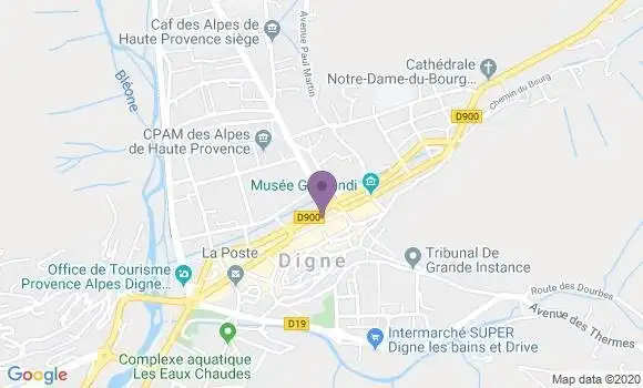 Localisation LCL Agence de Digne les Bains