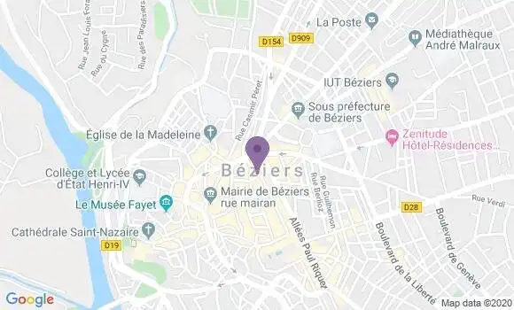 Localisation LCL Agence de Béziers