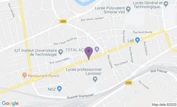 Localisation Société Générale Agence de Brive Estavel