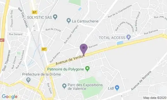 Localisation LCL Agence de Valence Polygone