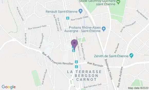 Localisation LCL Agence de Saint Etienne Bergson